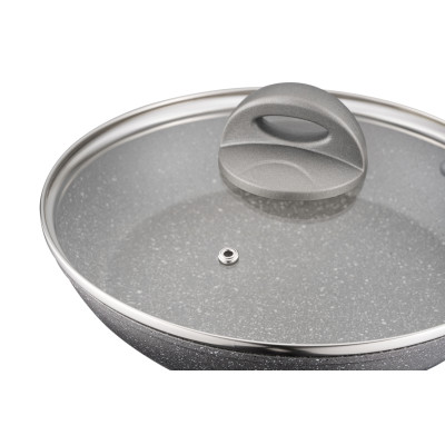 ARDESTO Сковорідка Gemini Gourmet з кришкою 24 см, сірий, алюміній