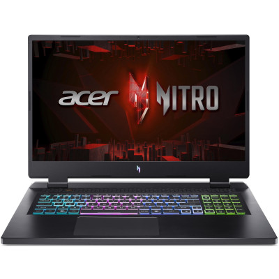 Acer Ноутбук Nitro 17 AN17-41 17.3" QHD IPS, AMD R7-7735HS, 16GB, F1024GB, NVD4050-6, Lin, чорний