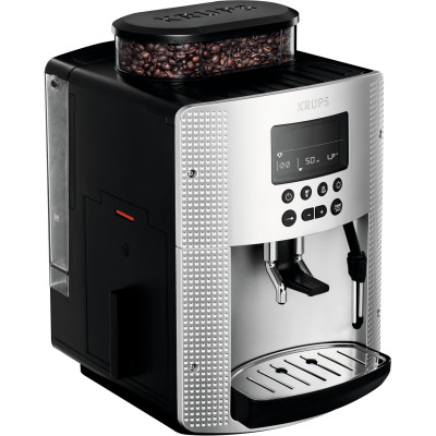 Krups Кавомашина Arabica, 1,7л, зерно, ручний капуч, ОLED диспл, аторец.-3, сірий