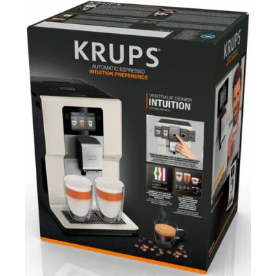 Krups Кавомашина Intuition, 3л, зерно+мелена, автомат.капуч, авторецептів -8, бежево-чорний