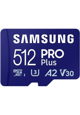 Samsung Карта пам'яті microSDXC 512GB C10 UHS-I R180MB/s PRO Plus