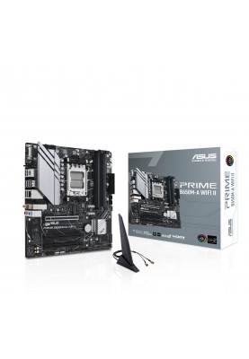 ASUS Материнcька плата PRIME B650M-A WIFI II sAM5 B650 4xDDR5 M.2 D-Sub HDMI DP WiFi BT mATX