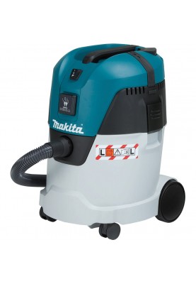 Makita Пилосос професійний VC2512L, 1000Вт, 210мБар, контейнер 25л, розетка 2600Вт, 7кг