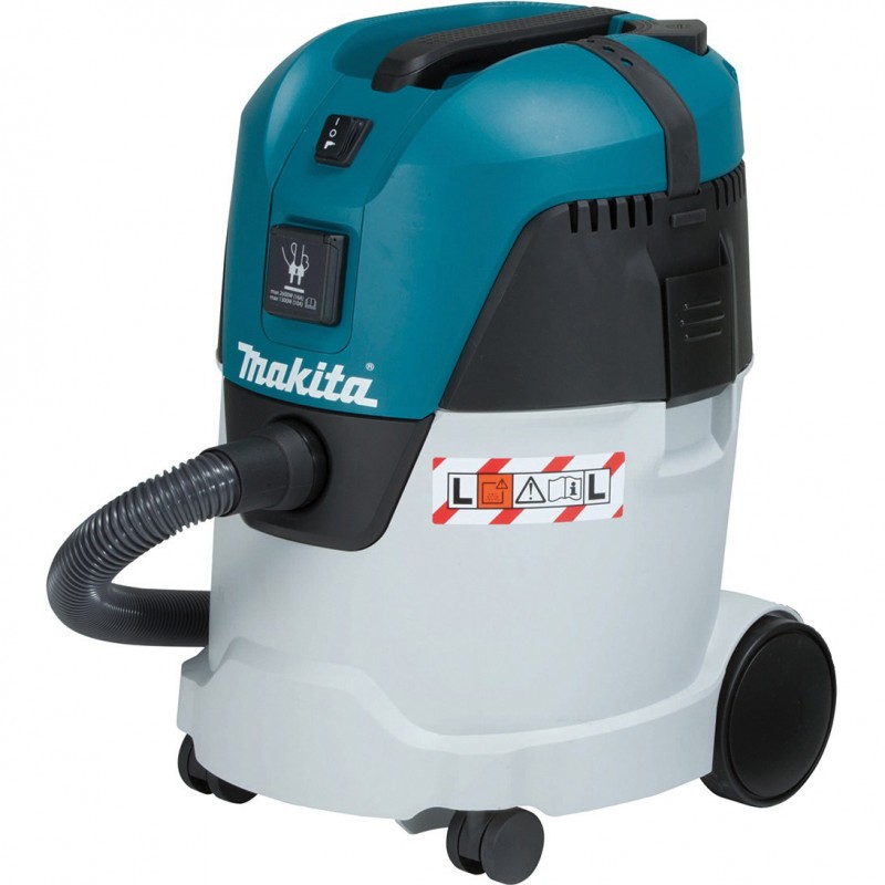 Makita Пилосос професійний VC2512L, 1000Вт, 210мБар, контейнер 25л, розетка 2600Вт, 7кг