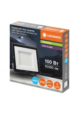 LEDVANCE Прожектор ECO 100Вт 10000Лм 6500K чорний