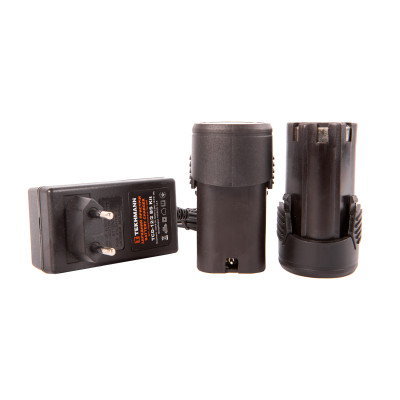 TEKHMANN Шурупокрут-дриль акумуляторний TCD-12/2 BS Kit 12В 1х2А·рік 30Нм 0-400·1400об·хв 1кг кейс з приляддям