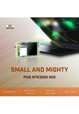 Transcend Накопичувач SSD M.2 256GB PCIe 3.0 MTE300S 2230