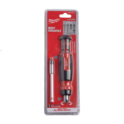 Milwaukee Викрутка, 27 насадок, ручка двокомпонентна, (Hex, PH, SL, PZ, Torx), сталь CrV