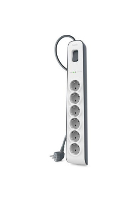 Belkin Підовжувач-фільтр мережевий 6хТип F, 3x1.5мм кв, 16А, з захистом від перенапруги, 2м, білий