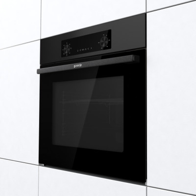 Gorenje Духова шафа Gorenje електрична, 61л, A+, дисплей, конвекція, чорний