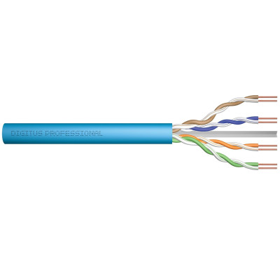 Digitus Кабель "віта пара" CAT 6A U-UTP, 500м, AWG 23/1, LSZH, синій