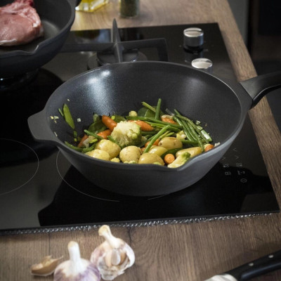 Tefal Сковорода Вок Robusto, 28см, алюміній, бакеліт, чорний