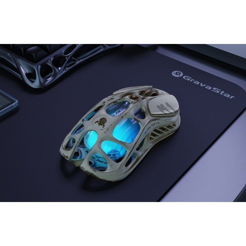 GravaStar Миша Mercury M1 Pro, magnesium alloy body, BT/WL/USB-A, RGB, Battle-Worn