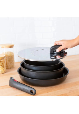 Tefal Кришка із захистом від розбризкування Ingenio, 20-28см, нержавіюча сталь, пластик