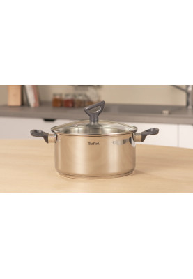 Tefal Кастрюля Daily Cook з кришкою, 24см, нержавіюча сталь, алюміній, бакеліт