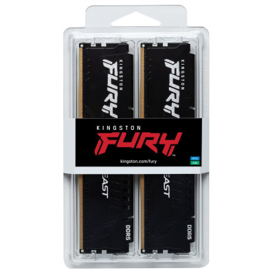 Kingston Пам'ять ПК Kingston DDR5 16GB KIT (8GBx2) 6000 FURY Beast Black EXPO