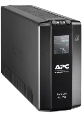 APC Джерело безперебійного живлення Back-UPS Pro 650VA/390W, LCD, USB, 6xC13