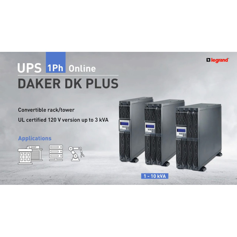 Legrand Джерело безперебійного живлення DAKER DK Plus 2000ВА/1800Вт, 6xC13, RS232, USB, EPO, R/T