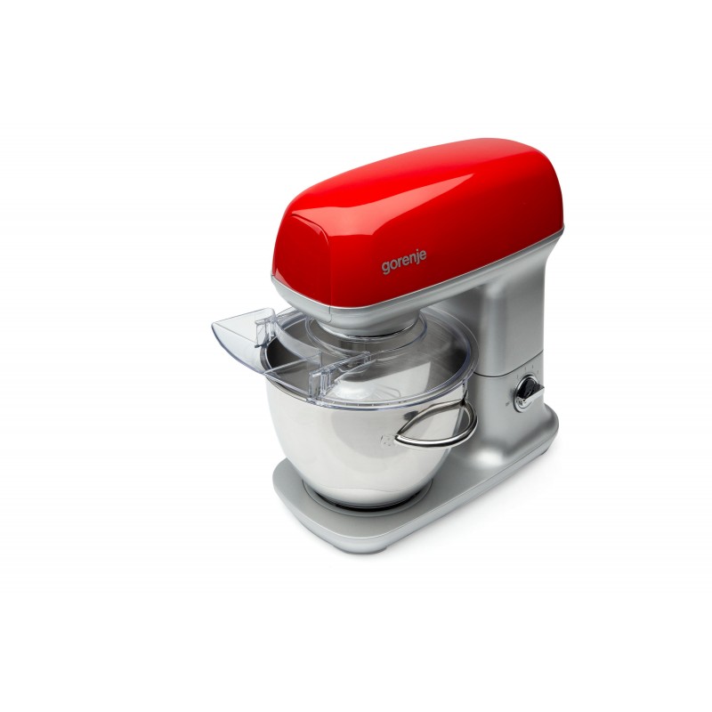 Gorenje Кухонна машина 1000Вт, чаша-метал, корпус-метал, насадок-7, сріблясто-червоний