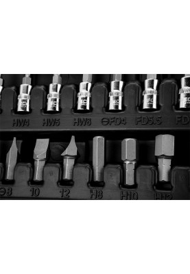 Neo Tools Набір інструментів, Набір торцевих головок, 94шт, 1/2", 1/4", CrV, кейс