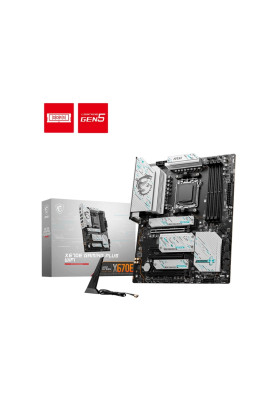 MSI Материнcька плата X670E GAMING PLUS WIFI sAM5 X670 4xDDR5 M.2 HDMI DP WiFi BT ATX