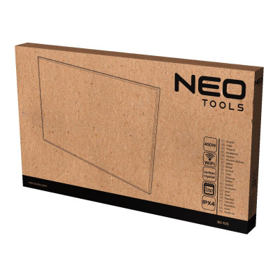 Neo Tools Панель інфрачервона Neo Tools, 450Вт, WIFI, 90х50х3.6см, IP24, термостат, білий