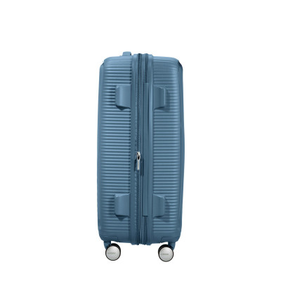 American Tourister Валіза American Tourister, Soundbox, поліпропілен, середня, 67см, 71.5/81л, TSA, 4 колеса, EXP, сіро-синій