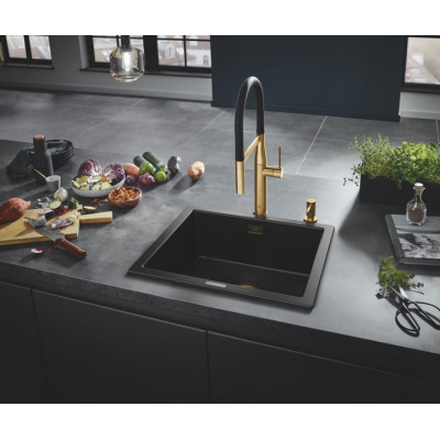 Grohe Змішувач для кухні Essence, довж.виливу - 240мм, поворотний/гнучкий, 1важіль, матовий прохолодний схід сонця