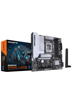 Gigabyte Материнська плата B860M GAMING X WIFI6E s1851 B860 4xDDR5 M.2 Wi-Fi BT HDMI DP Type-C mATX
