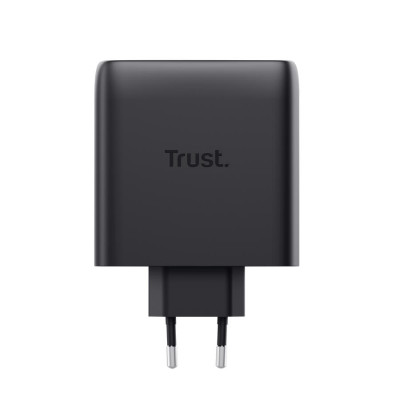 Trust Зарядний пристрій мережевий Maxo 100Вт, GaN, 2xUSB-C ,PD/PPS, чорний