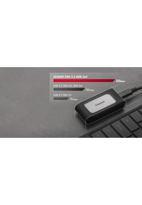 Kingston Портативний твердотільний накопичувач SSD USB 3.2 Gen 2x2 Type-C XS2000 2TB