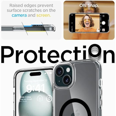 Spigen Чохол Apple iPhone 15 Ultra Hybrid MagFit, Black