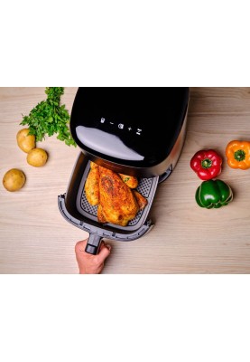 Tefal Мультипіч Easy Fry Max, 1500Вт, чаша-5л, сенсорне керув., 10 програм, пластик, чорний