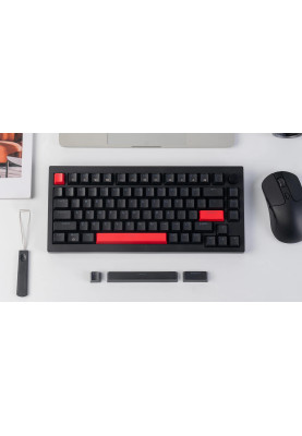 Lemokey Клавіатура механічна X4 84Key, Keychron Red, USB-A, QMK/VIA, Hot-Swap, EN/UKR, RGB, чорний