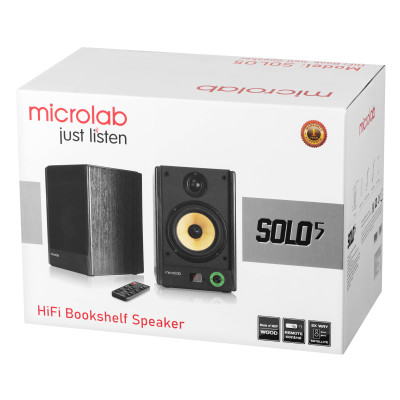 Microlab Акустична система SOLO 5 2.0, 90w, mini-jack/bluetooth, коричневий Microlab Акустична система SOLO 5 2.0, 90w, mini-jack/bluetooth, коричневий