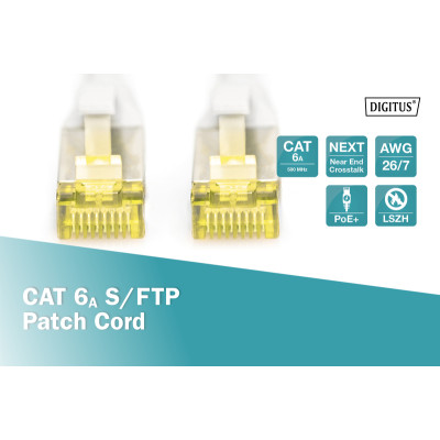 Digitus Патч-корд CAT 6a S-FTP, 20м, AWG 26/7 сірого кольору