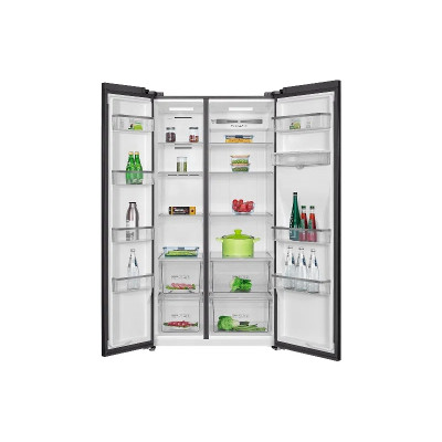 TCL Холодильник SBS, 177х92х74см, холод.відд.-396л, мороз.відд.-192л, 2дв., A++, NF, інв., диспл зовн., зона св-ті, диспенсер, нерж