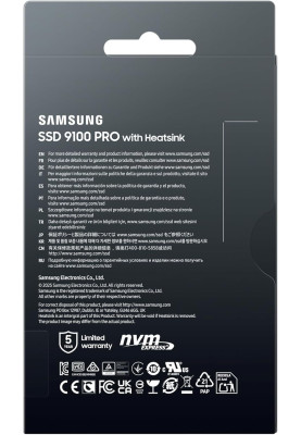 Samsung Накопичувач SSD Samsung M.2 1TB PCIe 5.0 9100PRO+ радіатор