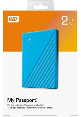 WD Портативний жорсткий диск 2TB USB 3.2 Gen 1 My Passport Blue