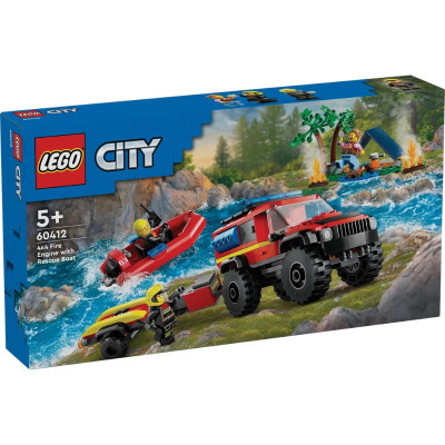 LEGO Конструктор City Пожежний позашляховик із рятувальною лодкою