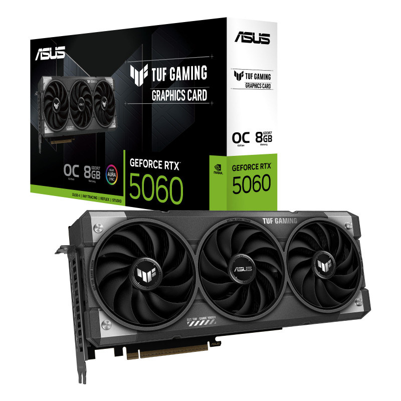 ASUS Відеокарта GeForce RTX 5060 8 GB GDDR6 OC TUF-RTX5060-O8G-GAMING
