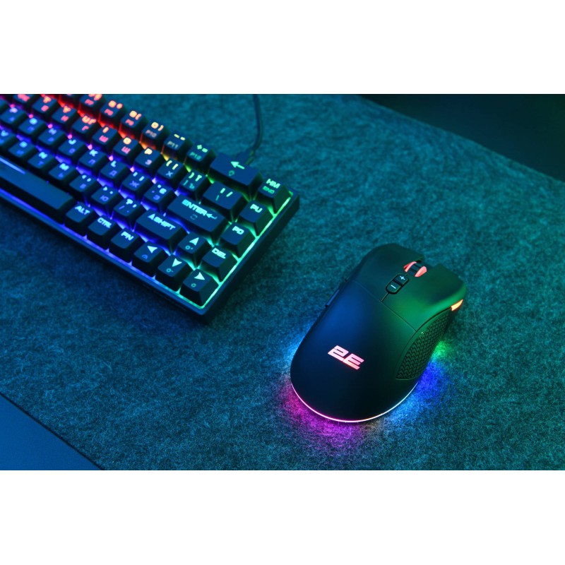 2E Gaming Миша MG350 WL, RGB USB Black