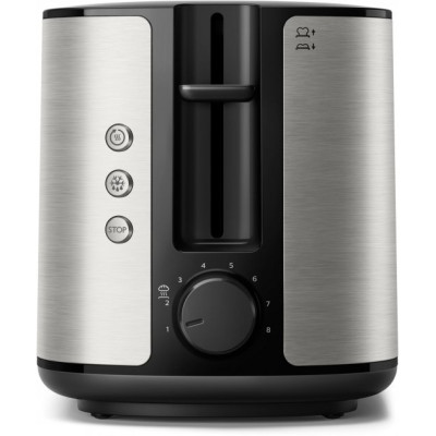 Philips Тостер Viva Collection, 950Вт, пластик+ метал, чорний+нерж Philips Тостер Viva Collection, 950Вт, пластик+ метал, чорний+нерж