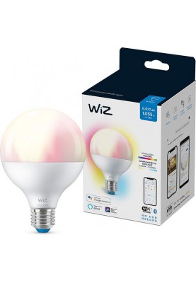 WiZ Лампа розумна E27, 11W, 75W, 1055Lm, G95, 2200-6500, RGB, Wi-Fi