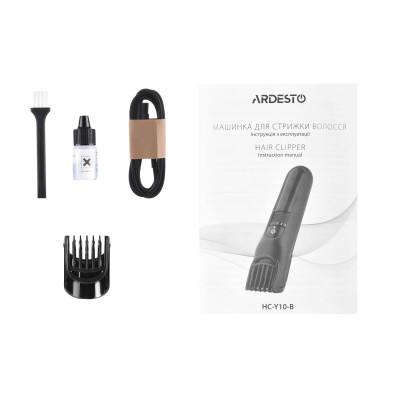 ARDESTO Машинка для стрижки HC-Y10-B/5 Вт/чорний/LED-індикація заряду