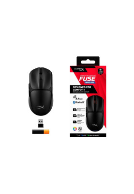 HyperX Миша Pulsefire FUSE, RGB, USB-A/WL/BT, чорний