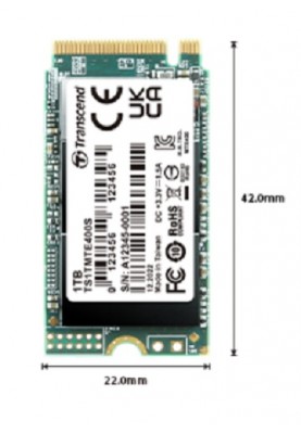 Transcend Накопичувач SSD M.2 512GB PCIe 3.0 MTE400S 2242