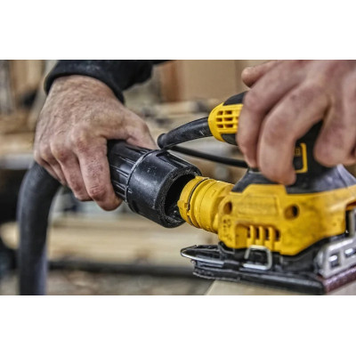 DeWALT Шліфмашина вібраційна DeWalt 230Вт 14000об/хв 108х115мм амплітуда 1.6мм 1.28кг