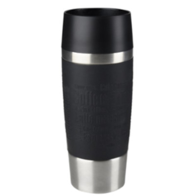 Tefal Термочашка Travel Mug, 360мл, діам60, t хол. 8г, гар.4г, нерж.сталь+пластик, чорний