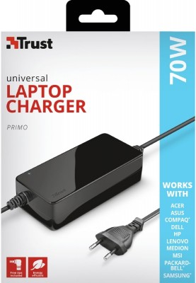 Trust Primo 70W-19V Universal Laptop Charger BLACK